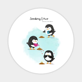 Seeding Love Penguins Magnet